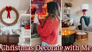 CHRISTMAS DECORATE WITH ME Pt 2 | LIVING ROOM HOLIDAY DECOR IDEAS 2023 | TRADITIONAL CHRISTMAS STYLE