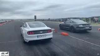 Mustang 2.3 Ecoboost vs Mustang 2.3 Ecoboost drag race 1/4 mile 🚦🚗  - 4K