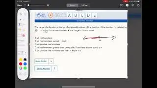 The range of a function is the set of all possible values of the function. If the function f is...