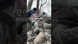 The bigger the boulder, the more minerals inside 🪨⛏️ #geology #crystals #rock #education #shorts