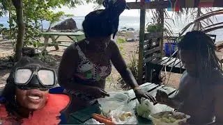 Green Figs| Dasheen & Smoke Herring @ Champagne Beach Dominica 🇩🇲 🇱🇨 Bon Fete Kweyol
