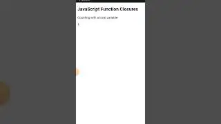 JavaScript Closures Nested function #short #javascript #closure #nested #function #let #coding