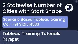 2 Statewise Number of Cities with Start Shape | Tableau Training Tutorials | Rayapati