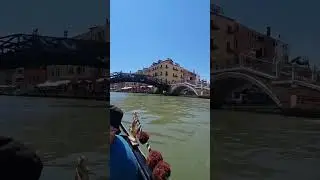Gondola through Venice. 