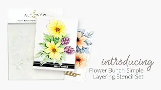Easy Ink Blending with Flower Bunch Simple Layering Stencils