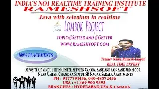 RAMESHSOFT||LOMBOK @SETTER AND @GETTER ANNOTATIONS||LOMBOK PROJECT