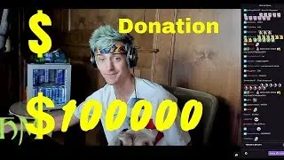 Ninja Reacts to $100000 DONATION - Best and Funny Moments Fortnite