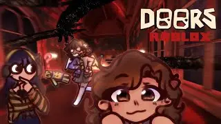 “DOORS” HORROR ROBLOX GAME for the FIRST TIME!! with Lydray18, Pearcups, and Affxtioq
