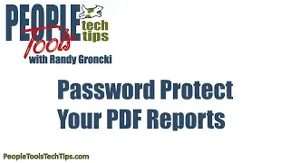 Password Protect your PDF Reports