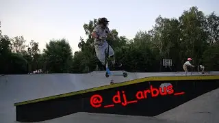 трюки на самокате, @_dj_arbus_  - скейтпарк г.Мытищи