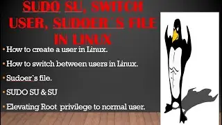 SUDOER`s file in Linux | new user in linux | add user in linux | SUDO access  | switch user in linux