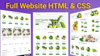 How to make full website using HTML and CSS | create full website || Fruit website || Josim Hossain