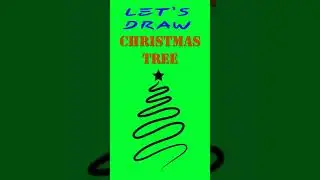 DRAW CHRISTMAS TREE -  PEN LINE DRAWING - Green Screen Corner - Chrome Key Animation Video Free use
