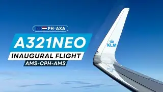 4K | KLM FIRST A321neo | Inaugural Flight Experience to Copenhagen and back to Amsterdam!