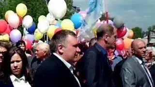 9 мая. Праздничная колонна ЛТЗ. г. Людиново.