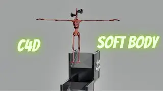 C4D soft body simulation but it is Siren Head👻