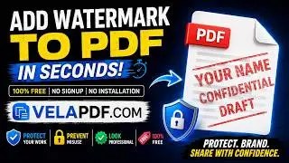 How to Add Watermark to PDF in Seconds – Free Online Tool 2025 | VelaPDF