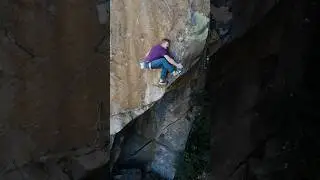 Foot slip on final mantle during first ascent - 🔈on!