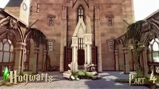The Sims 4 HOGWARTS ⚡️ PART 4 Hospital Wing & Clock Tower Courtyard | Speed Build | No CC