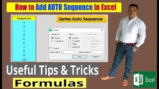 Microsoft Excel Tutorial | How to Add Sequence in Excel - Part 35