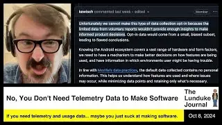 No, You Don't Need Telemetry Data to Make Software