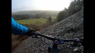 Mountain biking Slippery mine trails, Aberystwyth
