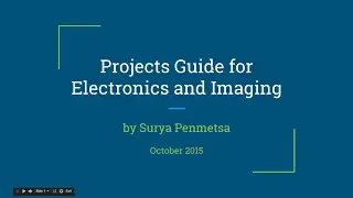 Project Guide for Electronics and Image Processing