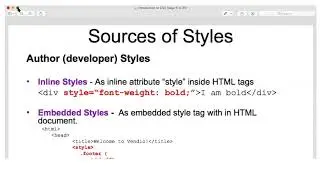Introduction to HTML5/CSS3 Lecture 1