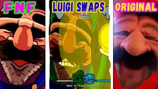 Ring Cam Mario - FNF Mod VS Luigi Swaps Mario VS Original FGTeeV Comparison | Friday Night Funkin'