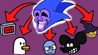 Friday Night Funkin' - Endless but everytime it's Majin Sonic turn a Different Skin Mod is used