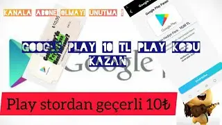 PLAYSTORE 5-10 TL PLAY KOD KAZAN % 100 OLUYOR HERKES YAPABİLİR [SINIRLI] [KANITLI] 🎁🎁