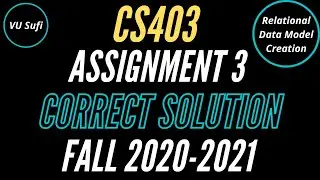 CS403 Assignment 3 Solution 2020-2021 | CS403 Assignment No 3 Correct Solution 2020-2021 by VU Sufi|