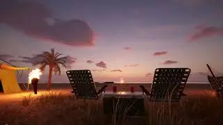 Beach Sunset Scene Sample - Unreal Engine