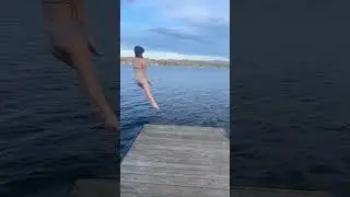 Macey love swimming #swimming #jump #jumpping #summerday #beautifulgirl #gorgeousgirl #funnyvideo