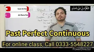 Past Perfect Continuous Tense | By Syed Ali Raza Kazmi