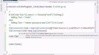 12 Connect to Database SQLServer   ADO Connection Object and Command Object and insert user
