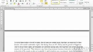 Using Word 2010 - Insert a Section Break