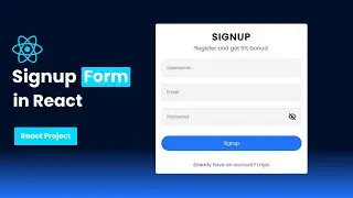 How To Create A Responsive Login and Signup Form in ReactJS ⚛️ | React Project