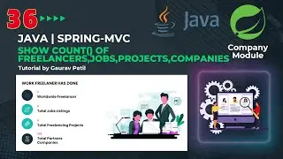 #36: Spring MVC project show COUNT( ) of all freelancers , jobs , projects , companies java tutorial