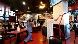Spanking at Heart Attack Grill Las Vegas! last spank hits hard haha