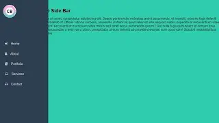 Response Side Menu Bar HTML CSS