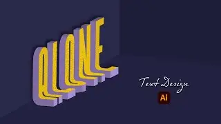 Learn How to Create 3D Text Design in Illustrator! #tutorial #3d #illustrator