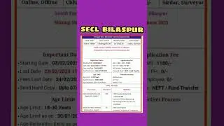 secl bilaspur various post 2023 