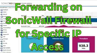 How to Set Up Port Forwarding on SonicWall Firewall for Specific IP Access