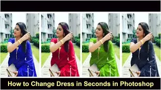 How to Change Dress in Seconds | Quickly Change Color in Photo PS | Change Color Photoshop 