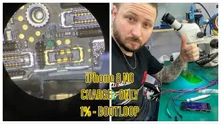 BASIC REPAIRS - iPHONE 8 ONLY 1% - MOSFET RIPPED OFF - NO CHARGE - BOOTLOOP - SWI LINE