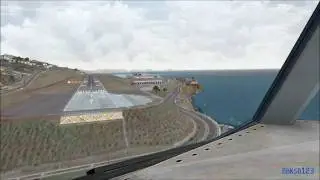 FSX HD 1080p - 757 Cockpit Landing DANGEROUS Madeira!!! i7 2600k, GTX 560
