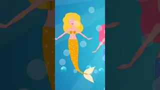 Five Little Mermaids #shorts #teninthebed #kidssongs #nurseryrhymes #preschool #kindergarten