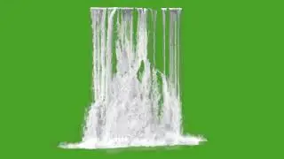 waterfall with green screen