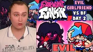 FRIDAY NIGHT FUNKIN' mod EVIL Girlfriend vs BF DAY 2! | Reaction